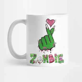 Zombie Kpop Heart Mug